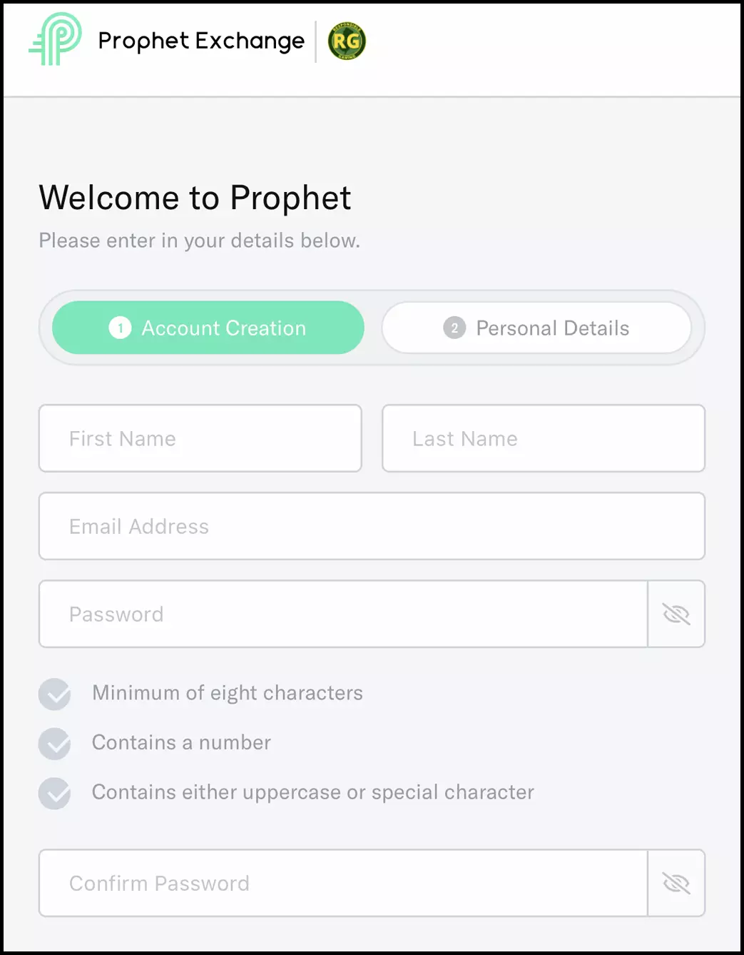 Prophet Signup Field Offer